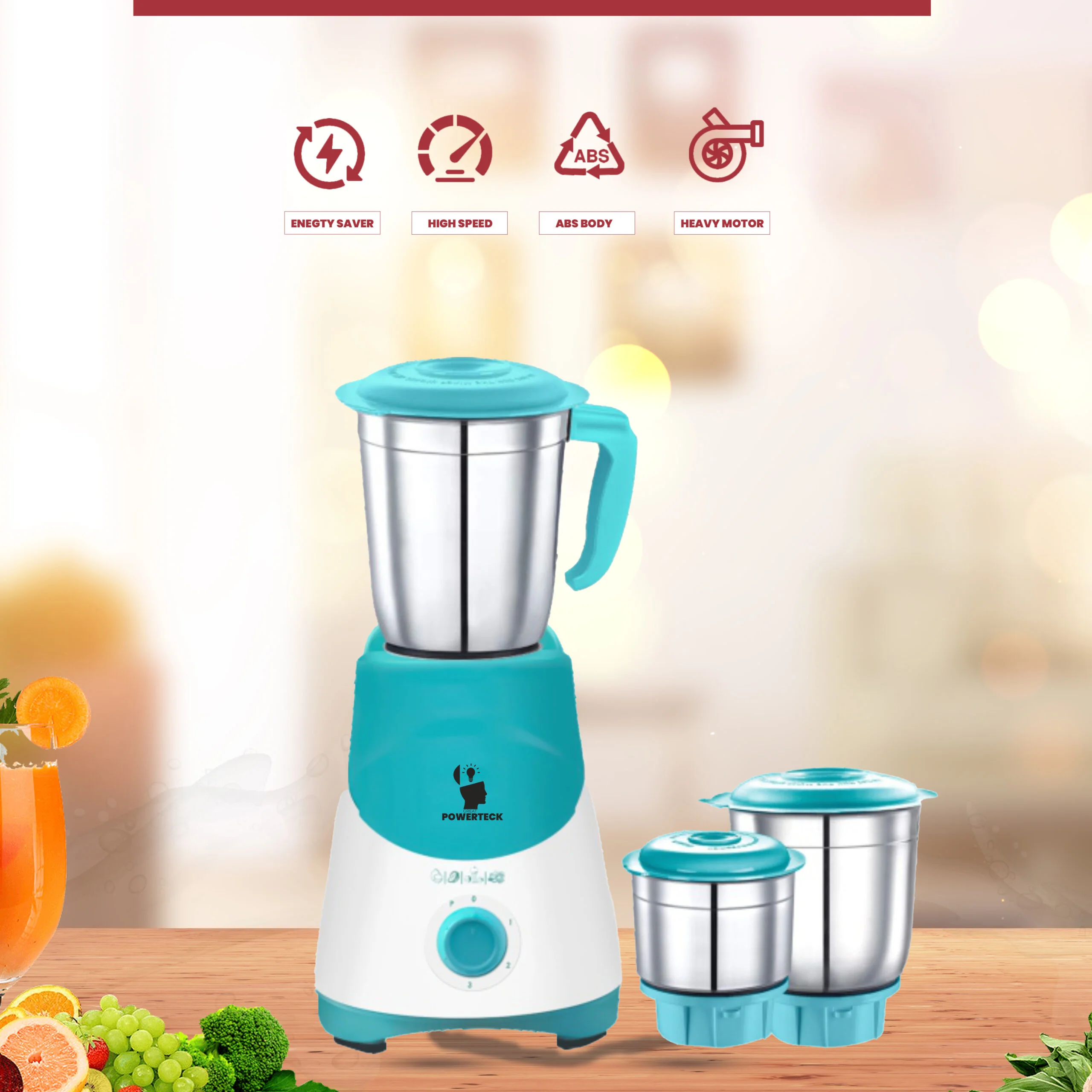 GRAND 600W. 3JAR MIXER GRINDER - Image 2